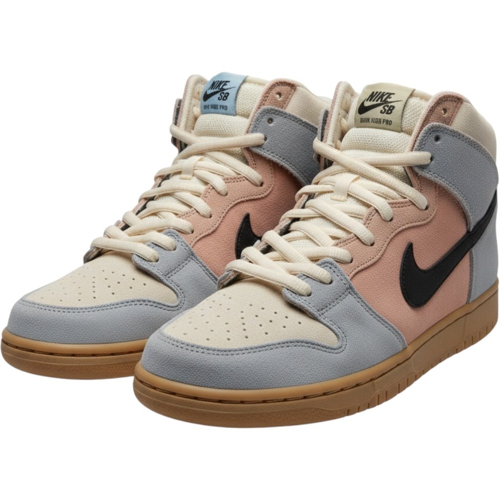 Nike SB Dunk High Pro Spectrum Multi-Color Pastel Suede Sneakers CN8345-001 9.5